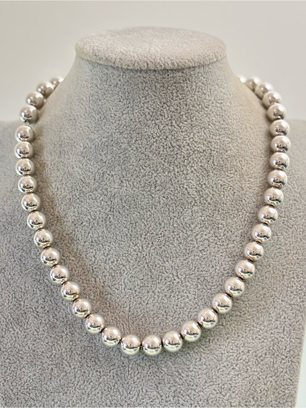 Tiffany & Co. 10mm Hardware Bead Ball Necklace 18"